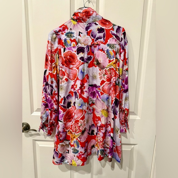 NWOT Anthropologie x Maeve Floral tie neck mini dress with bow detail, XXS. - Picture 2 of 3